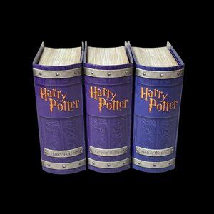 Christmas Hogwarts Pewter Ornaments Hedwig Harry Hermoine 2000 Hallmark Lot of 3